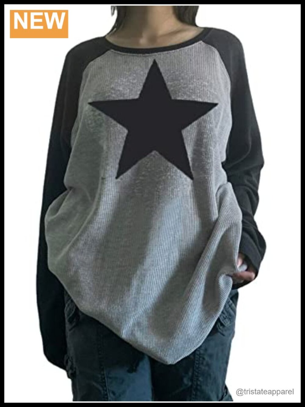 Women's Oversized Crewneck Sweatshirt Polyester Blend Long Sleeve Pullover